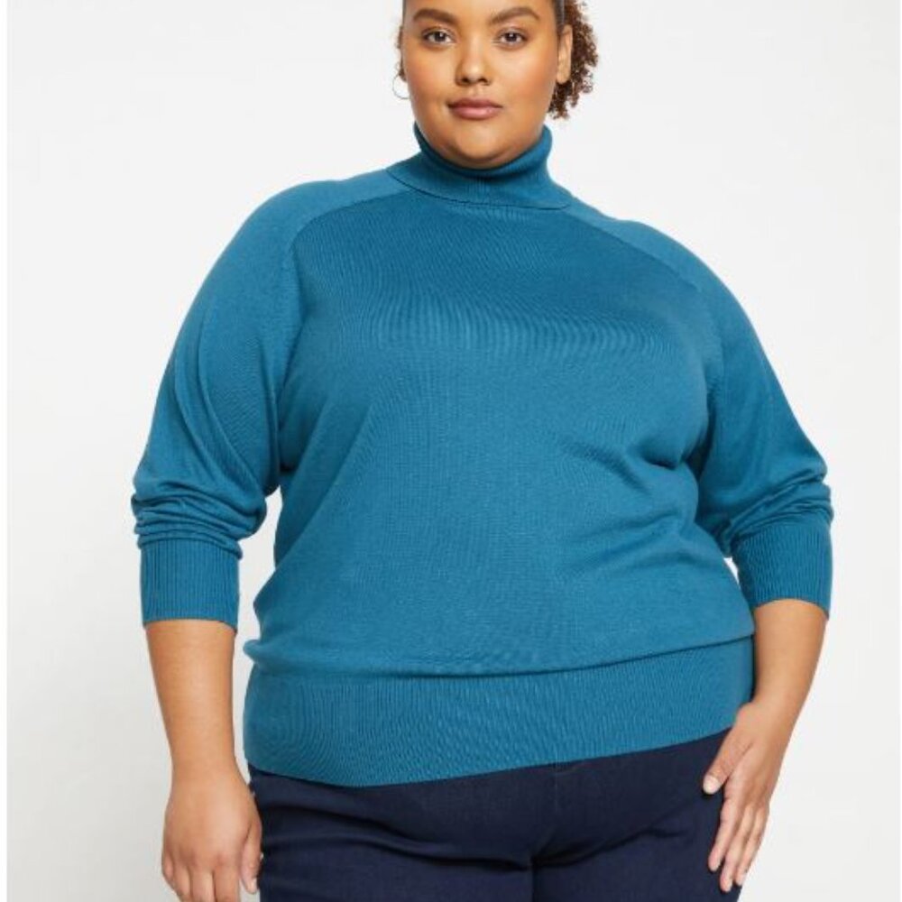 Universal Standard Renee Raglan Sweater Midnight Rain - Size L / 22-24